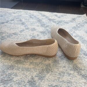 Breathable Knit Ballet Flats in Beige